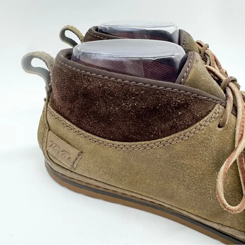 Teva Men's Cedar Canyon Suede Leather Desert‎ Chukka Boot Sneaker Olive/Tan Sz 8